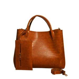 CROCODILE LEATHER 2 PCS BAG